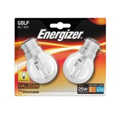 Energizer 20W Halogen Golf B22 Lightbulb - Pack Of 2