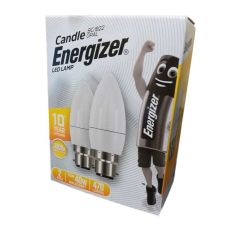 Energizer 5.2W LED Opal Candle BC Lightbulb - Pack Of 2