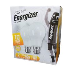 Energizer 8.2W LED GLS B22 Lightbulb - Pack Of 2