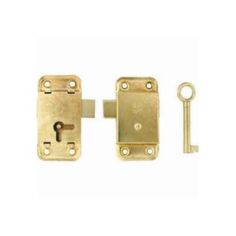 Centurion EB Brassed Wardrobe Lock - 50mm x 25mm