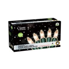 Classic Christmas 200 Traditional Shadeless Static Fairy Lights - Warm White