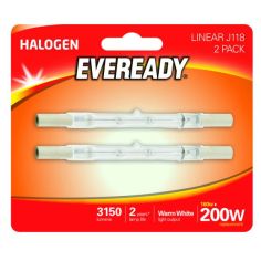 Eveready 160W Clear Halogen Linear Lightbulbs - Pack of 2