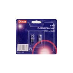 20w G4 12v Volt clear low voltage capsule halogen bulbs - Pack of 2