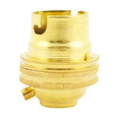 1/2" Brass Lampholder Un-switched BC Fitting