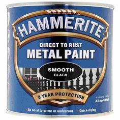 Hammerite Direct To Rust Metal Paint - Smooth Black 2.5L