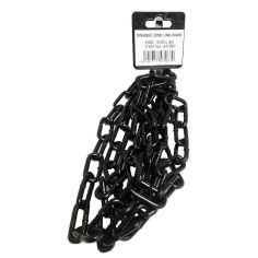 Black DIN5685C Long Link Chain - 5mm X 2m