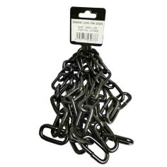 Black DIN5685C Long Link Chain - 6mm X 2m