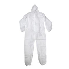 White Dust Zip-Up Coverall - Large