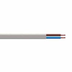 .5 x 2 Core Oval White Electrical Cable (price per metre)