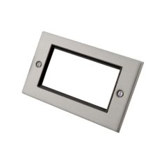 Chrome 2 Gang 4 Module Euro Plate