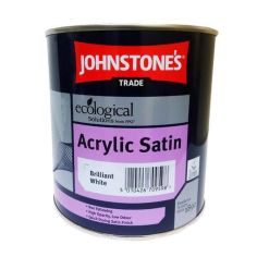 Johnstones Trade Acrylic Satin Paint - Brilliant White 2.5L