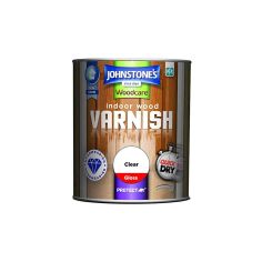 Johnstones Woodcare Indoor Wood Varnish - Clear Gloss 750ml