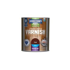 Johnstones Woodcare Indoor Wood Varnish - Teak Satin 750ml