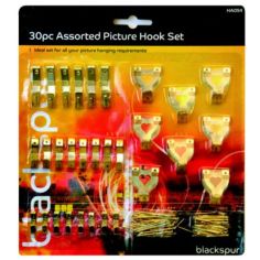 30pc Ass Picture Hook Set