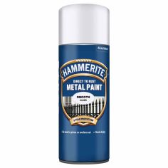 Hammerite Direct To Rust Metal Spray Paint - Smooth Silver 400ml