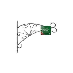 Kingfisher Gardening™ Decorative Hanging Basket Bracket - Black/ Silver