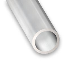 Anodised Aluminium Colourless Round Tube - 10mm x 1m