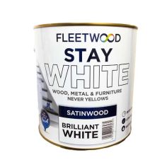 Fleetwood Stay White Satinwood Paint - Brilliant White 2.5L