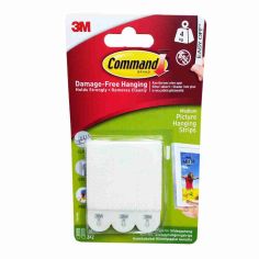 Command™ Picture Hanging Strips - 3 Pairs Medium White - 2.7kg