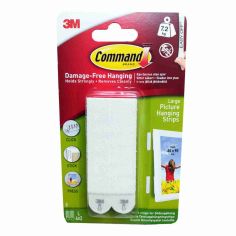Command™ Picture Hanging Strips - 4 Pairs Large White - 7.2kg