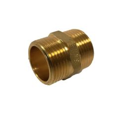 Brass Hex Nipple / Coupling - 3/4" x 3/4"