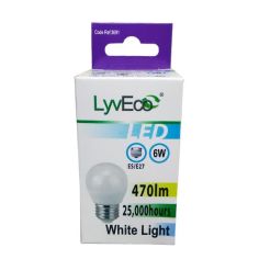 LyvEco 6W LED Golf ES / E27 Lightbulb