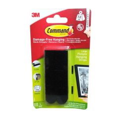 Command™ Picture Hanging Strips - 4 Pairs Large Black - 7.2kg