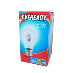 Eveready 77W Clear Halogen GLS BC Lightbulb