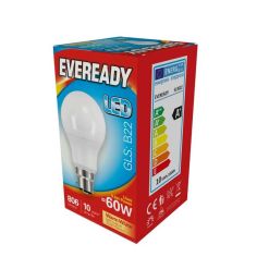 Eveready 9.6w LED GLS B22 Lightbulb