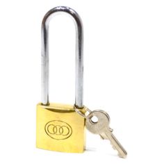 Brass 'Tri-Circle' Padlocks  Long Shackle 38mm