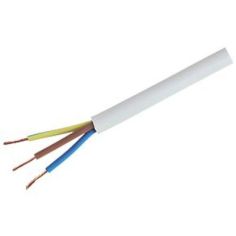 3 Core Circular Electrical Cable - White .75