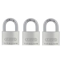 Abus 64ti/40 Titalium Padlock 40mm Triple Pack (Key alike)