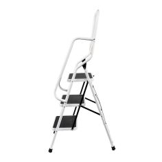 Vida 3 Step Folding Stool With Handrail