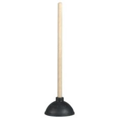 4" Plunger -  9" wooden handle