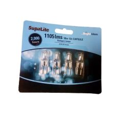 SupaLite 50W Halogen Capsule Lightbulbs - Pack of 4
