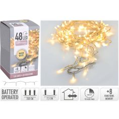 Warm White 48 LED 8 Function Memory Decoration Lights