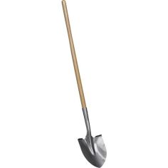 Wood Handle Professional Round Point Shovel 48"