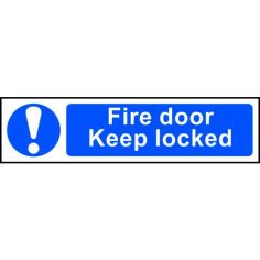 Fire door Keep locked - PVC (200 x 50mm)