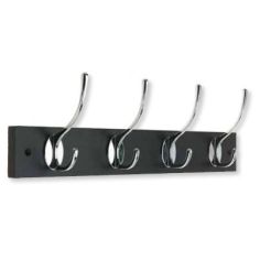 4 Victorian Hat & Coat Chrome Hooks 