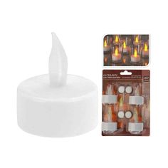 4 LED tealights warm white