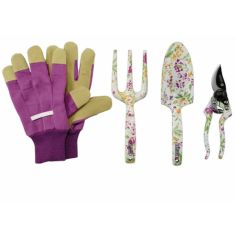 Garden Tool Set with Floral Pattern (4 Piece) 