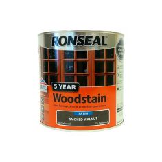 Ronseal 5 Year Woodstain Satin - Smoked walnut 250ml
