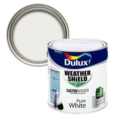 Dulux Weathershield Satinwood Pure White 2.5L