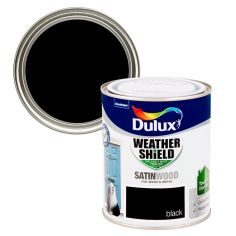 Dulux Weathershield Satinwood Black 750ml