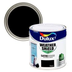 Dulux Weathershield Exterior Satinwood Black 2.5L
