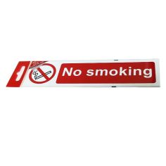 Self-Adhesive Warning Red - No Smoking - Sign
