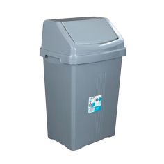 Casa 25L Silver Swing Bin