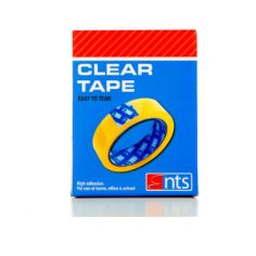 NTS Easy-Tear Clear Tape - 24mm x 66m
