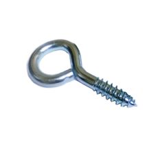 Zinc Plated Screw Eye Hook - 75mm x 18mm