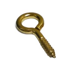 EB Brassed Steel Screw Eye Hook - 75mm x 18mm